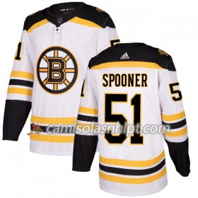 Camisola Boston Bruins Ryan Spooner 51 Adidas 2017-2018 Branco Authentic - Homem